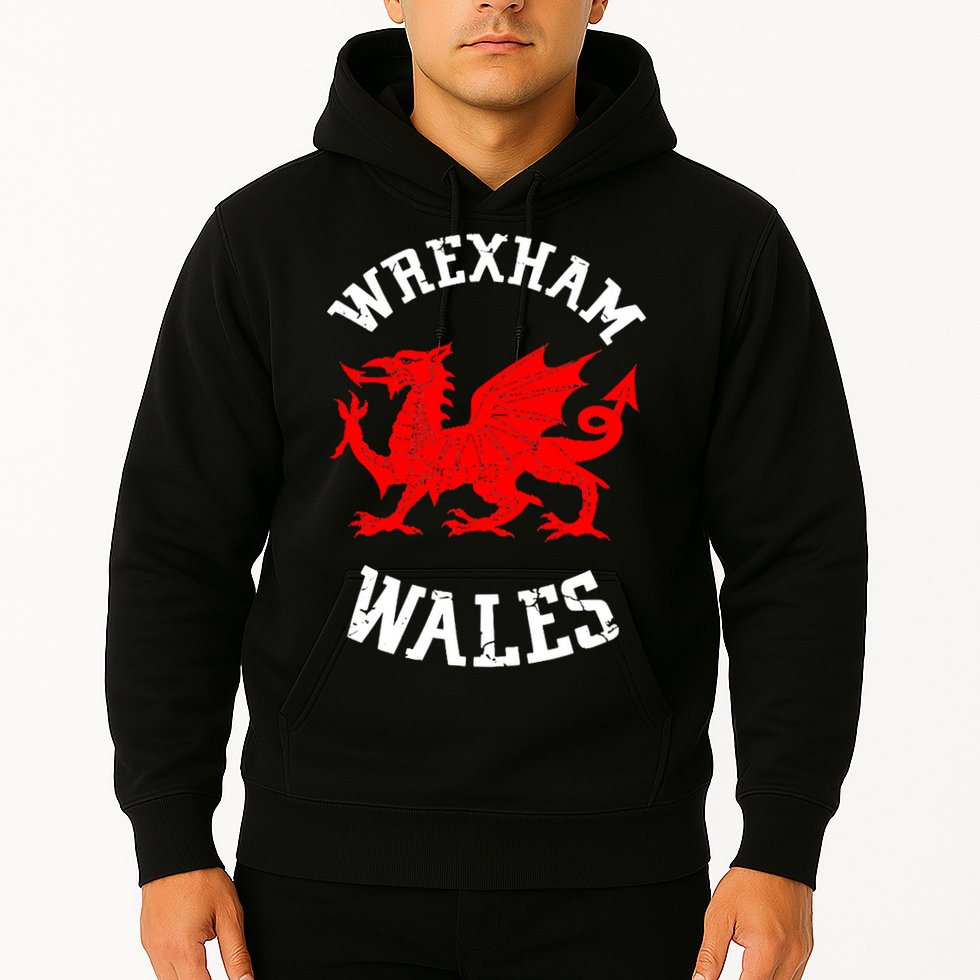 Wrexham Wales Retro Vintage Hoodie