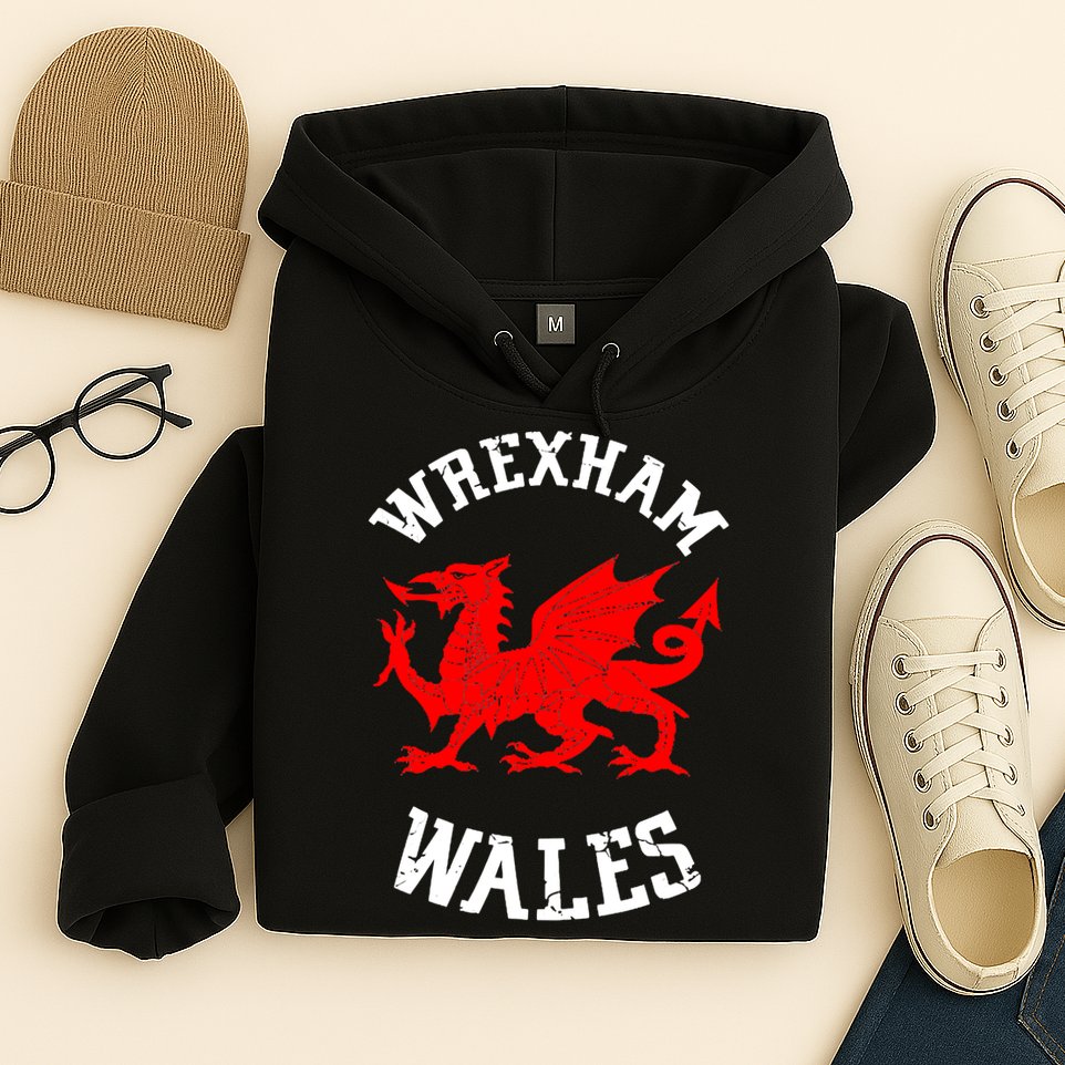 Wrexham Wales Retro Vintage Hoodie