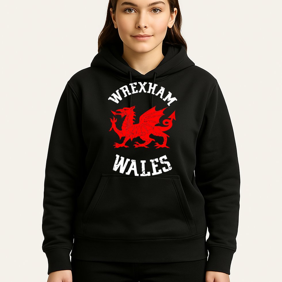 Wrexham Wales Retro Vintage Hoodie