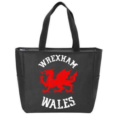 Wrexham Wales Retro Vintage Zip Tote Bag