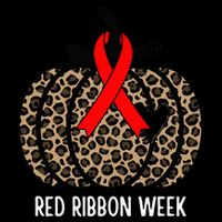 We Wear Red Ribbon for Red Ribbon Week Awareness Stripe Pom Pom Beanie