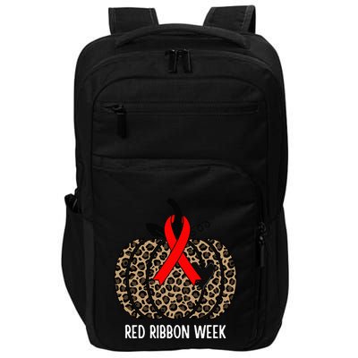 We Wear Red Ribbon for Red Ribbon Week Awareness Impact Tech Backpack