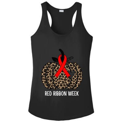 We Wear Red Ribbon for Red Ribbon Week Awareness Ladies PosiCharge Competitor Racerback Tank