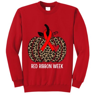 We Wear Red Ribbon for Red Ribbon Week Awareness Sweatshirt