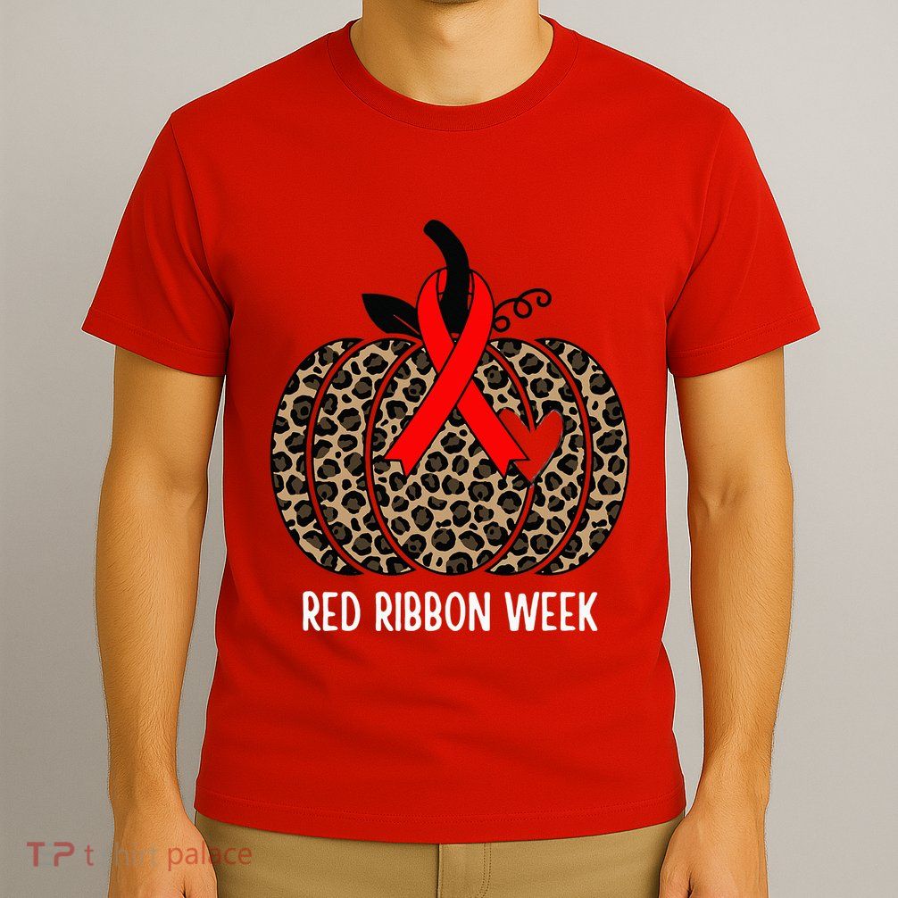 We Wear Red Ribbon for Red Ribbon Week Awareness T-Shirt