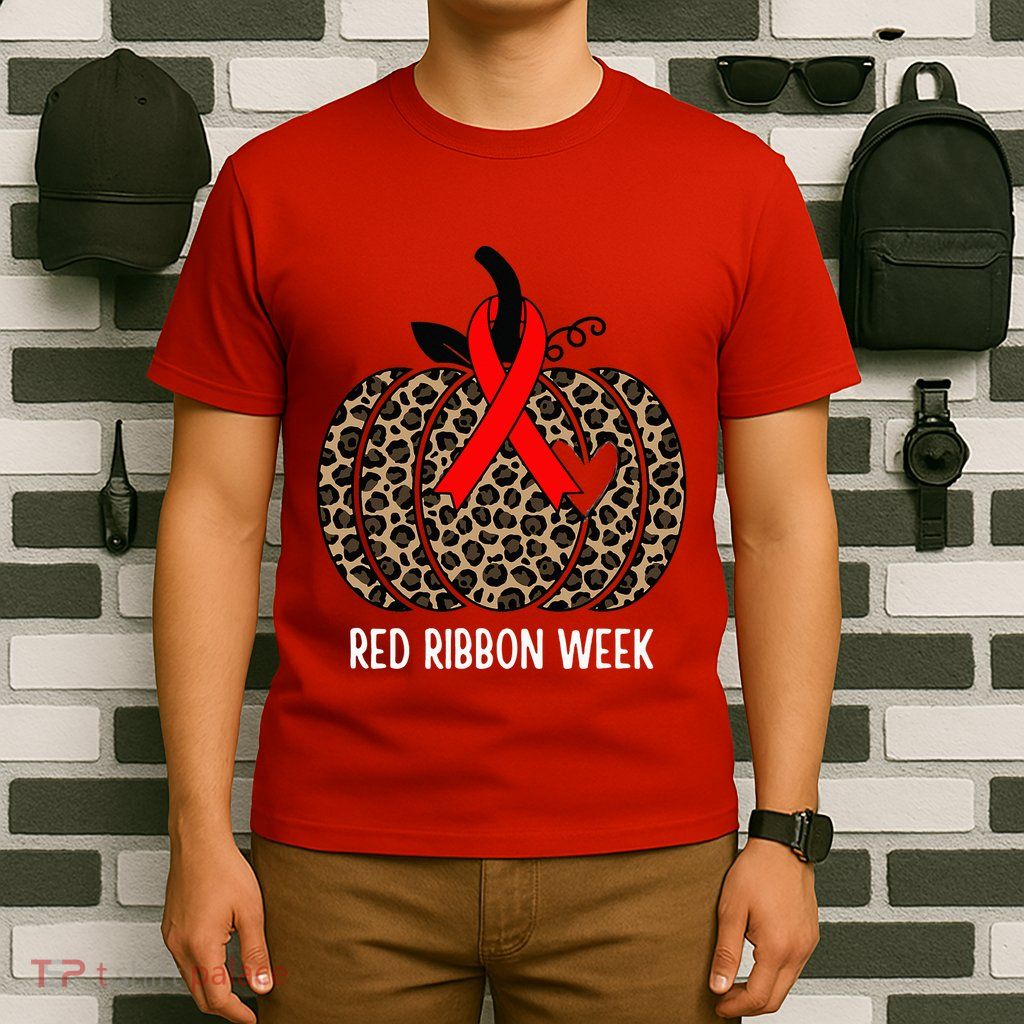 We Wear Red Ribbon for Red Ribbon Week Awareness T-Shirt