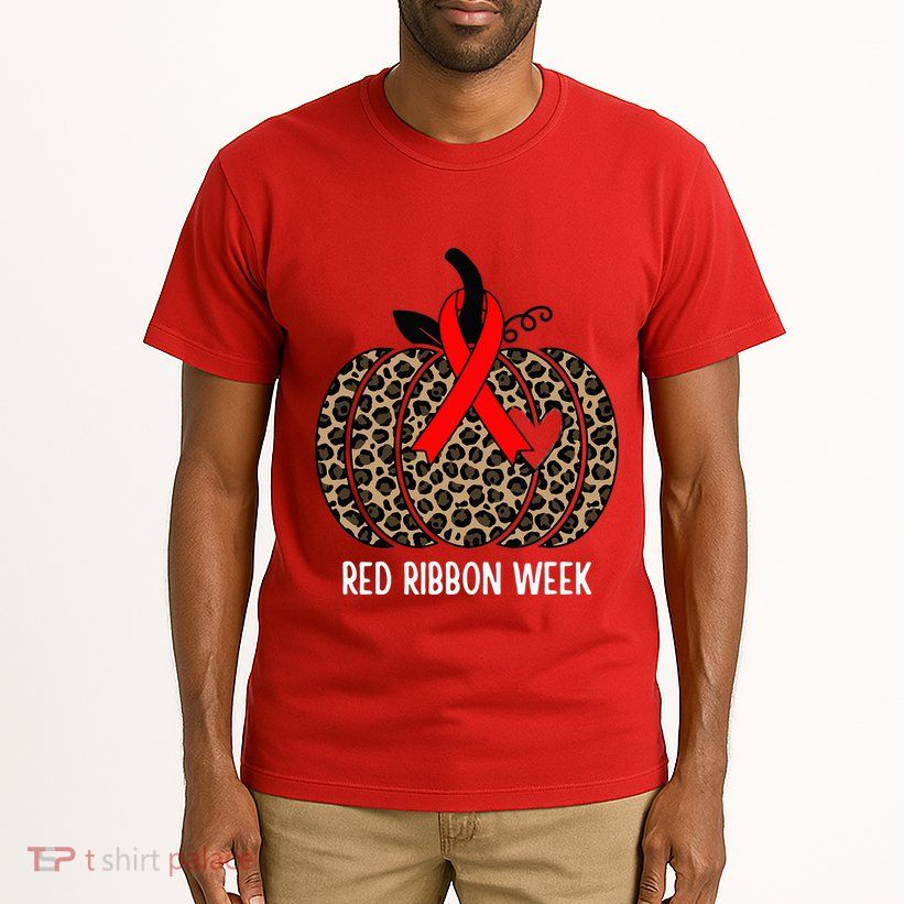 We Wear Red Ribbon for Red Ribbon Week Awareness Tall T-Shirt