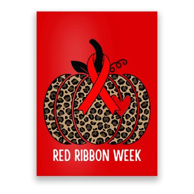 We Wear Red Ribbon for Red Ribbon Week Awareness Poster
