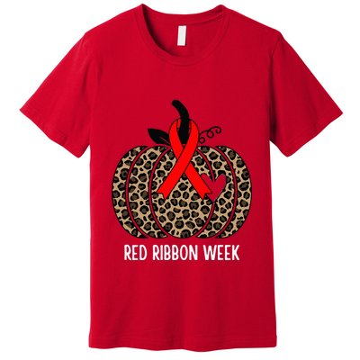 We Wear Red Ribbon for Red Ribbon Week Awareness Premium T-Shirt