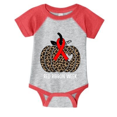 We Wear Red Ribbon for Red Ribbon Week Awareness Infant Baby Jersey Bodysuit