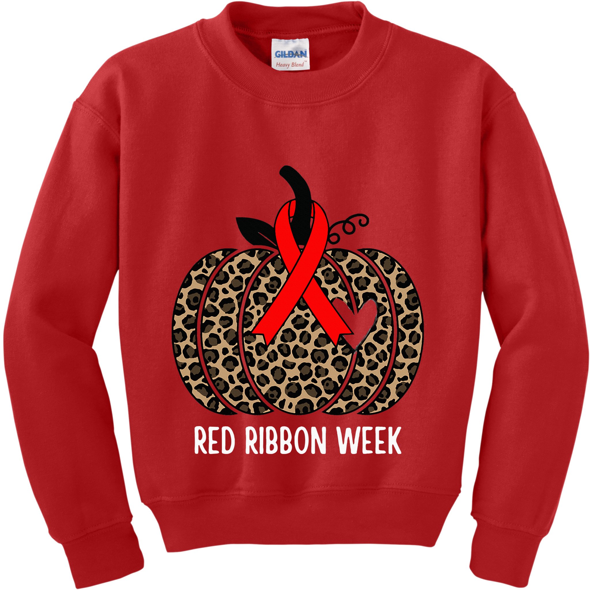 We Wear Red Ribbon for Red Ribbon Week Awareness Kids Sweatshirt