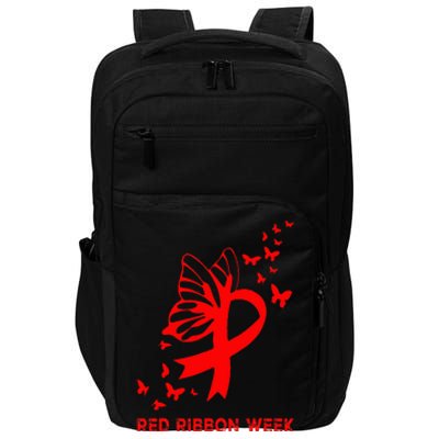 We Wear Red For Red Ribbon Week Awareness Impact Tech Backpack