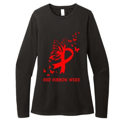 We Wear Red For Red Ribbon Week Awareness Womens CVC Long Sleeve Shirt