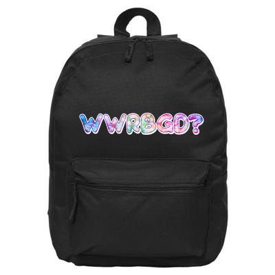 WWRBGD? What Would Ruth Bader Ginsburg Do Tribute 16 in Basic Backpack