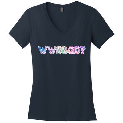 WWRBGD? What Would Ruth Bader Ginsburg Do Tribute Women's V-Neck T-Shirt