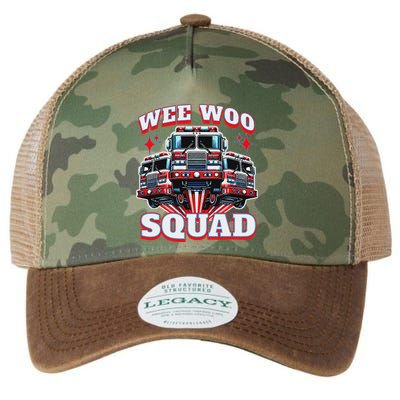 Wee Woo Squad Firefighter Fire Trucks Legacy Tie Dye Trucker Hat