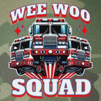 Wee Woo Squad Firefighter Fire Trucks Legacy Tie Dye Trucker Hat