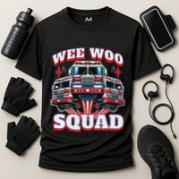 Wee Woo Squad Firefighter Fire Trucks Cooling Performance Crew T-Shirt