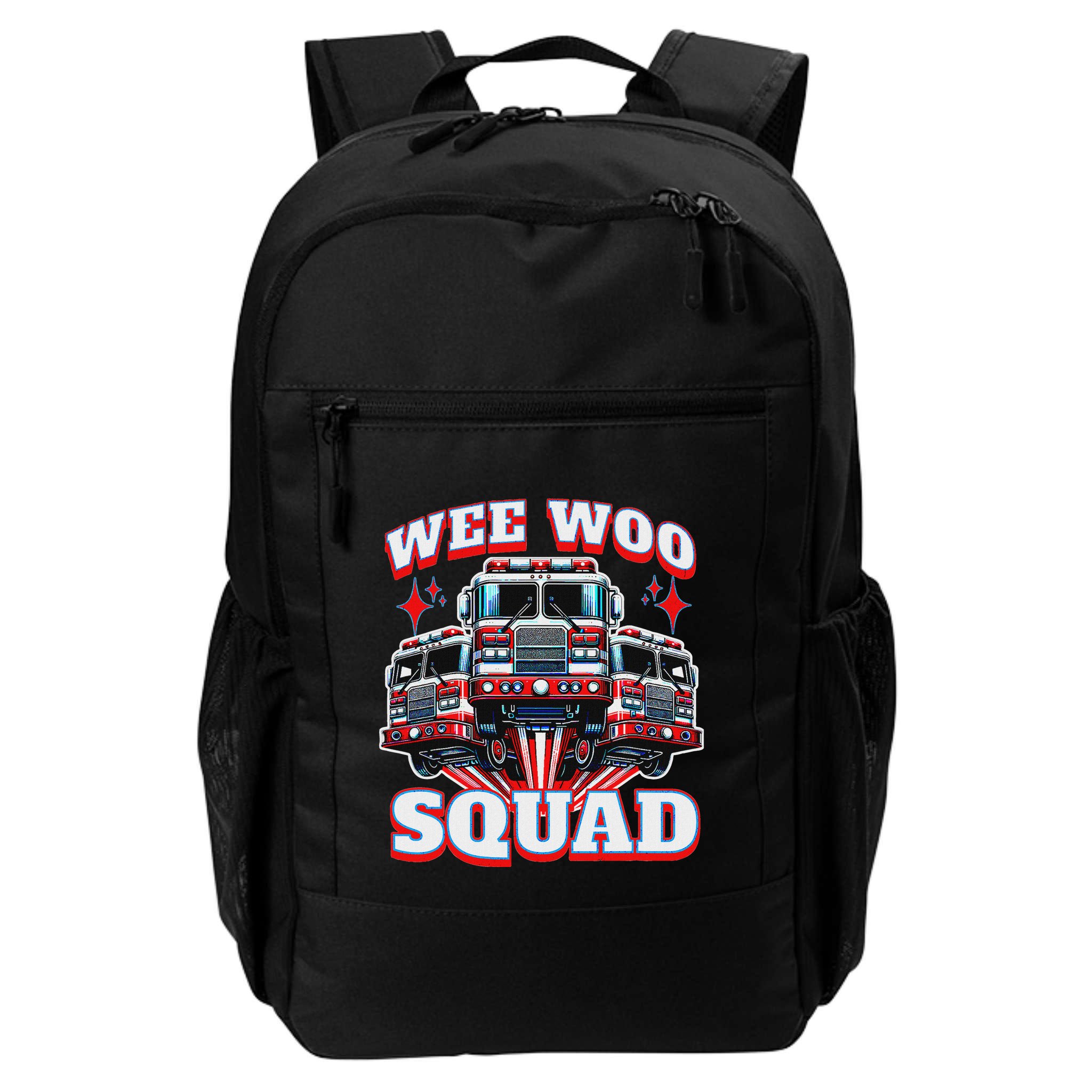 Wee Woo Squad Firefighter Fire Trucks Backpack