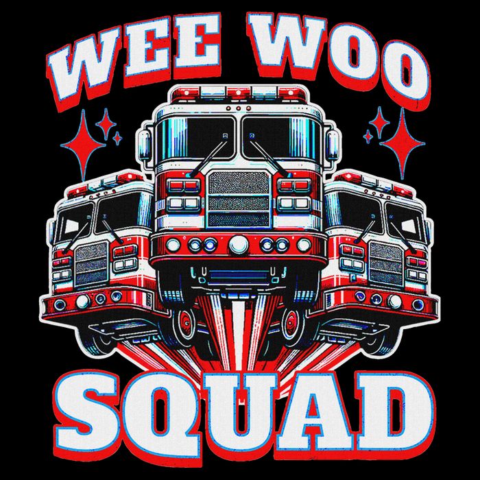 Wee Woo Squad Firefighter Fire Trucks Bucket Hat