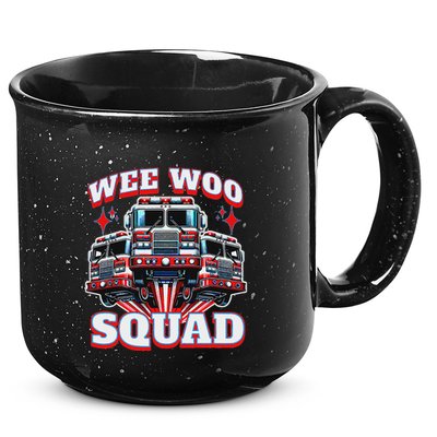 Wee Woo Squad Firefighter Fire Trucks 15oz Campfire Ceramic Mug