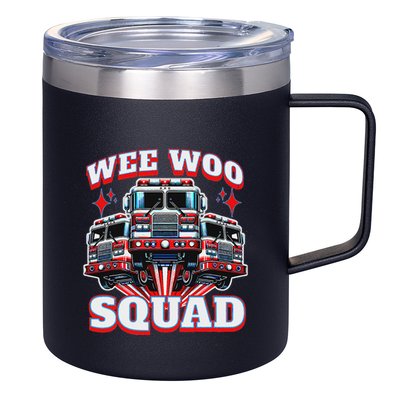 Wee Woo Squad Firefighter Fire Trucks 12oz Stainless Steel Coffee Mug