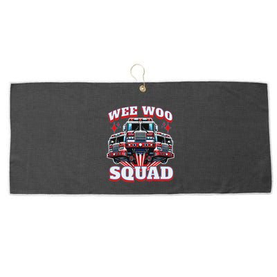 Wee Woo Squad Firefighter Fire Trucks Large Microfiber Waffle Golf Towel