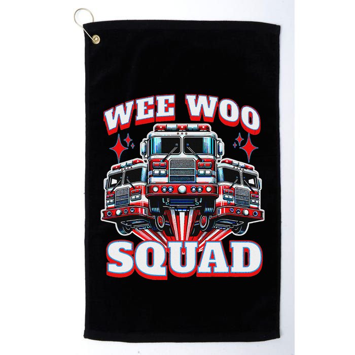 Wee Woo Squad Firefighter Fire Trucks Golf Towel