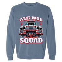 Wee Woo Squad Firefighter Fire Trucks Garment-Dyed Sweatshirt