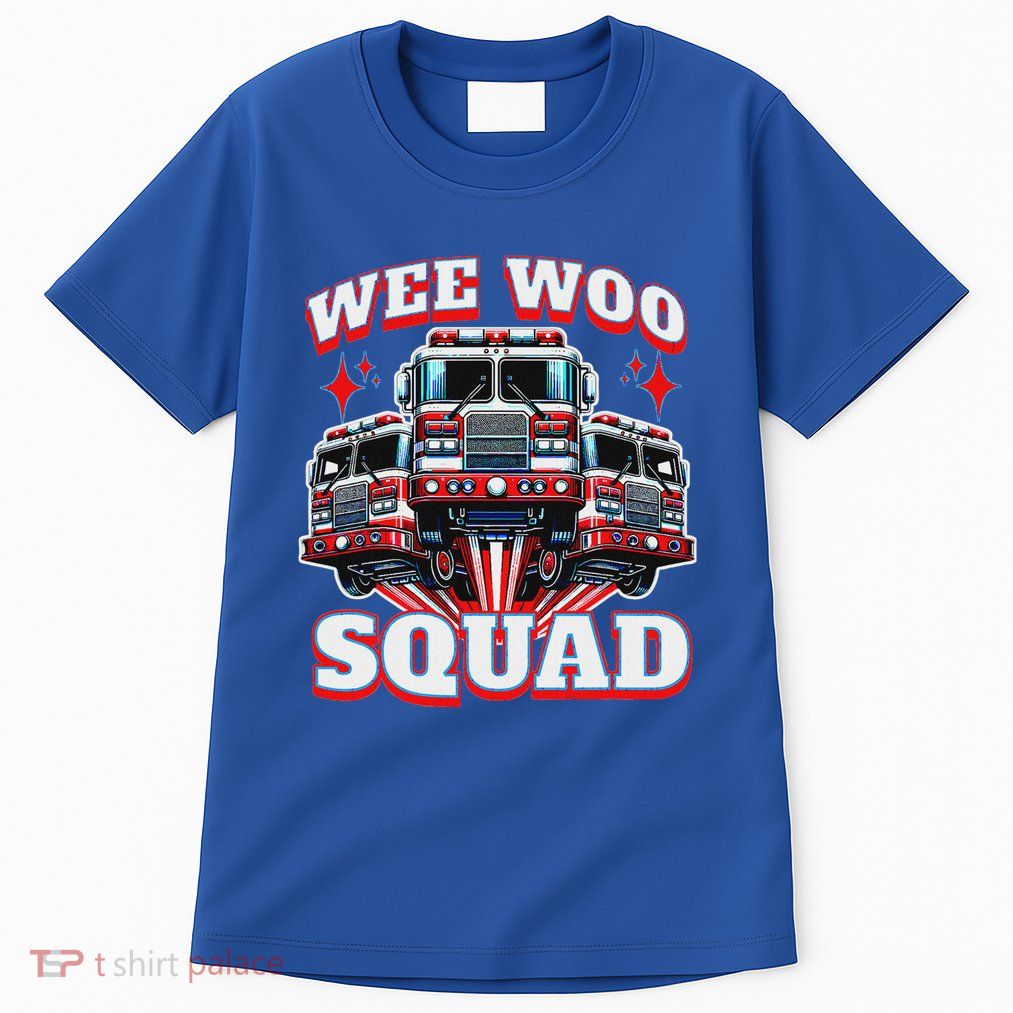 Wee Woo Squad Firefighter Fire Trucks Tall T-Shirt