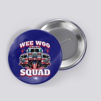 Wee Woo Squad Firefighter Fire Trucks Button