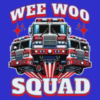 Wee Woo Squad Firefighter Fire Trucks Button