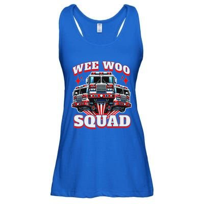 Wee Woo Squad Firefighter Fire Trucks Ladies Essential Flowy Tank