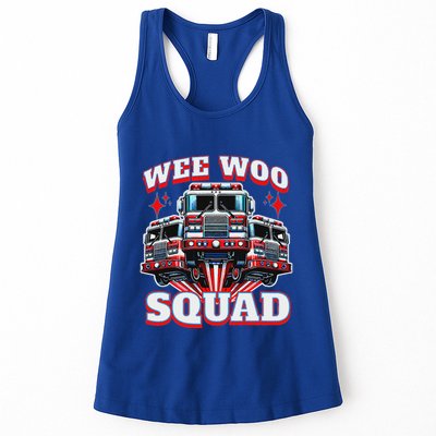 Wee Woo Squad Firefighter Fire Trucks Womens Tank Top