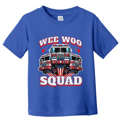 Wee Woo Squad Firefighter Fire Trucks Toddler T-Shirt