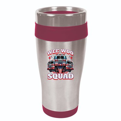 Wee Woo Squad Firefighter Fire Trucks 16oz Travel Tumbler