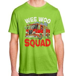 Wee Woo Squad Funny Firefighter Fire Truck Fireman Gift Adult ChromaSoft Performance T-Shirt