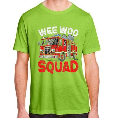 Wee Woo Squad Funny Firefighter Fire Truck Fireman Gift Adult ChromaSoft Performance T-Shirt