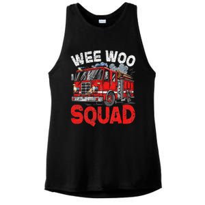 Wee Woo Squad Funny Firefighter Fire Truck Fireman Gift Ladies PosiCharge Tri-Blend Wicking Tank