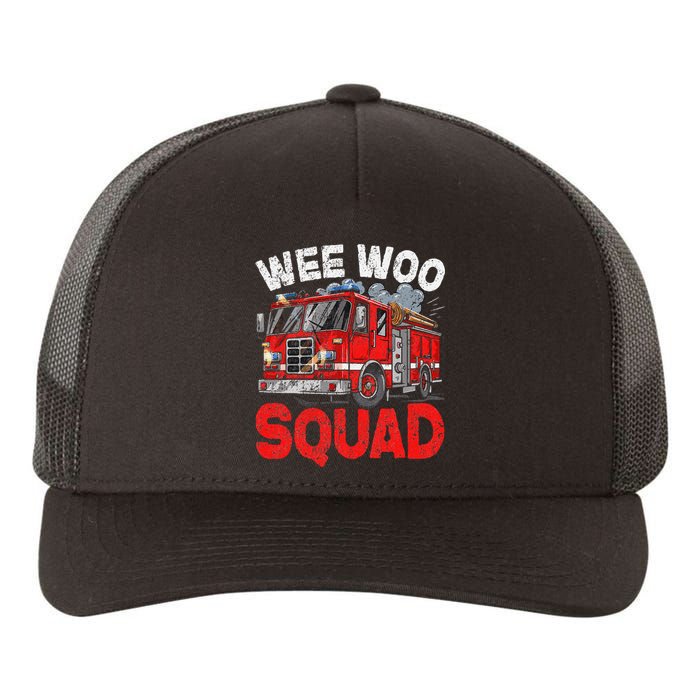 Wee Woo Squad Funny Firefighter Fire Truck Fireman Gift Yupoong Adult 5-Panel Trucker Hat