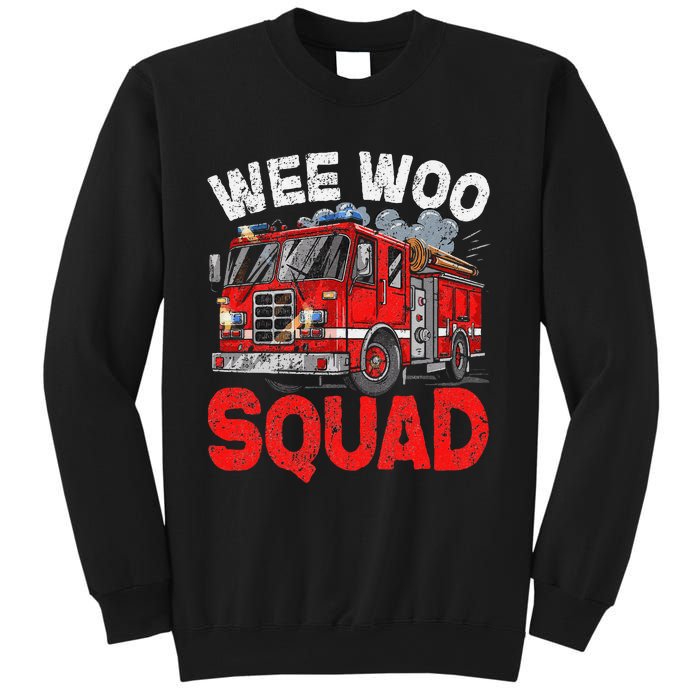 Wee Woo Squad Funny Firefighter Fire Truck Fireman Gift Sweatshirt