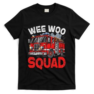 Wee Woo Squad Funny Firefighter Fire Truck Fireman Gift T-Shirt