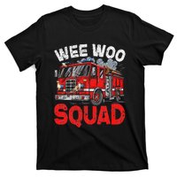 Wee Woo Squad Funny Firefighter Fire Truck Fireman Gift T-Shirt