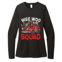 Wee Woo Squad Funny Firefighter Fire Truck Fireman Gift Womens CVC Long Sleeve Shirt