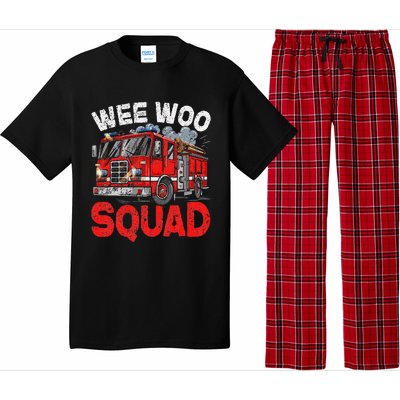 Wee Woo Squad Funny Firefighter Fire Truck Fireman Gift Pajama Set