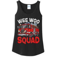 Wee Woo Squad Funny Firefighter Fire Truck Fireman Gift Ladies Essential Tank