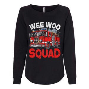 Wee Woo Squad Funny Firefighter Fire Truck Fireman Gift Womens California Wash Sweatshirt