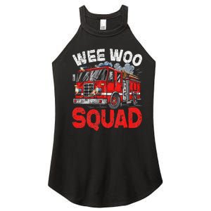 Wee Woo Squad Funny Firefighter Fire Truck Fireman Gift Women's Perfect Tri Rocker Tank