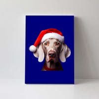 Weimaraner With Santa Hat Christmas Xmas Dog Owner Mom Dad Gift Canvas