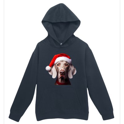 Weimaraner With Santa Hat Christmas Xmas Dog Owner Mom Dad Gift Urban Pullover Hoodie